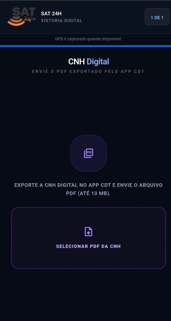 Upload do PDF da CNH digital na captura guiada